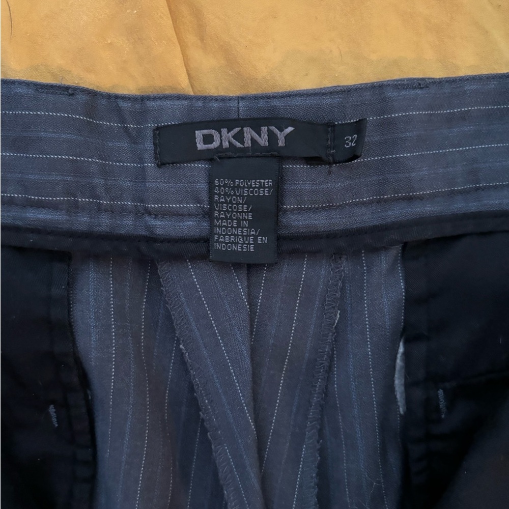 DKNY Charcoal and White Pinstripe Trousers